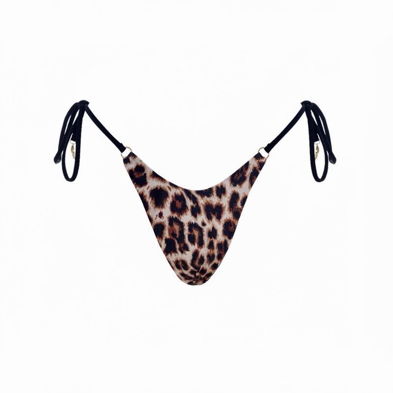 Leopard Luxe Tie Side Bikini Bottom