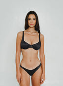 Abalone Shimmer Plunge Bikini Top Underwire Support & Gold Clasp - GigiZara SwimWear