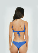 Abalone Shimmer Ribbon Tie - Back Top Eco Shimmer & Underwire Support - GigiZara SwimWear