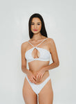 Anomia Crisscross Halter Bikini Top Cutout Detail & Halterneck Style - GigiZara SwimWear