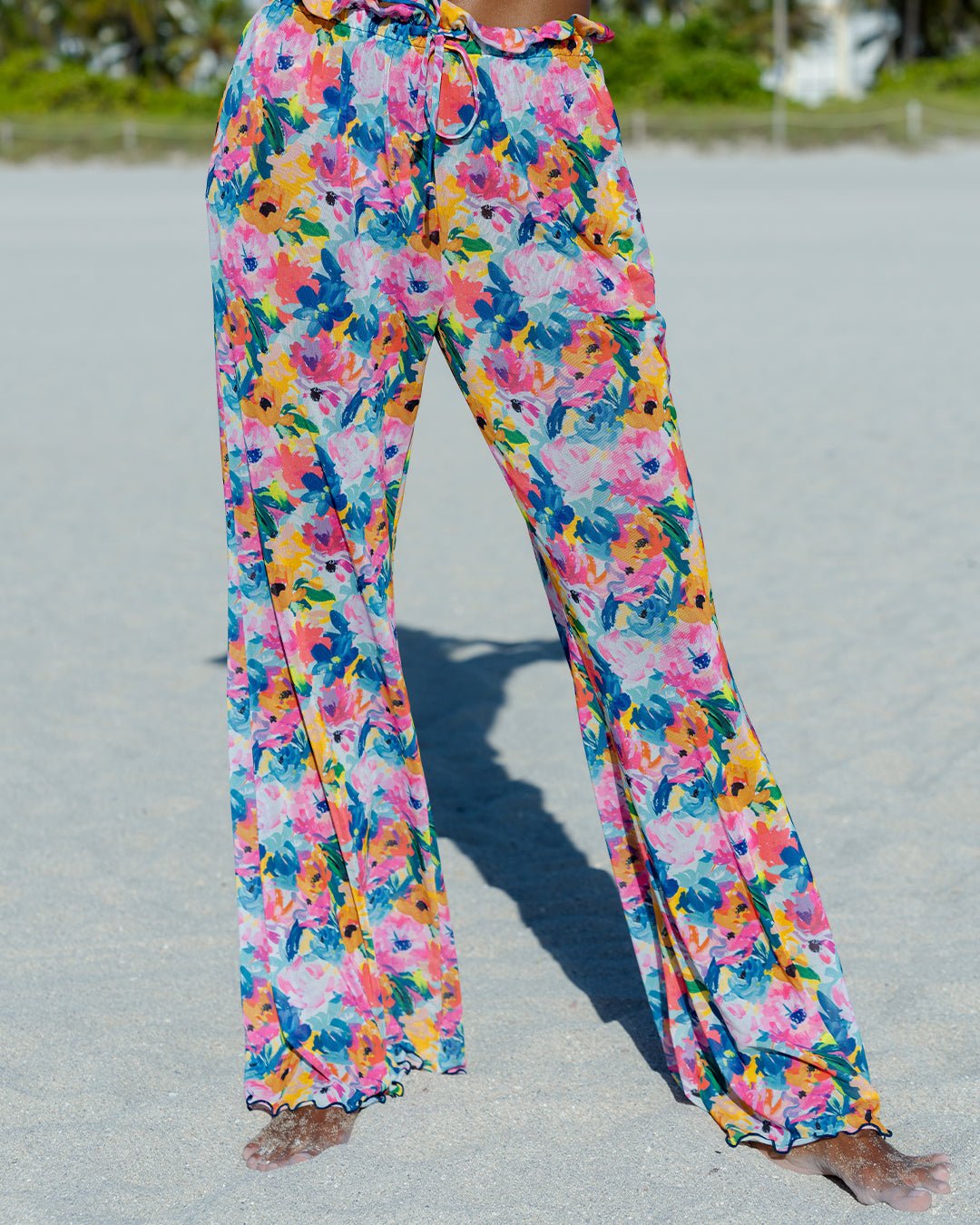 Bougainvillea Bloom Mesh Pants - GigiZara SwimWear