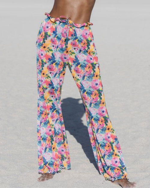 Bougainvillea Bloom Mesh Pants - GigiZara SwimWear