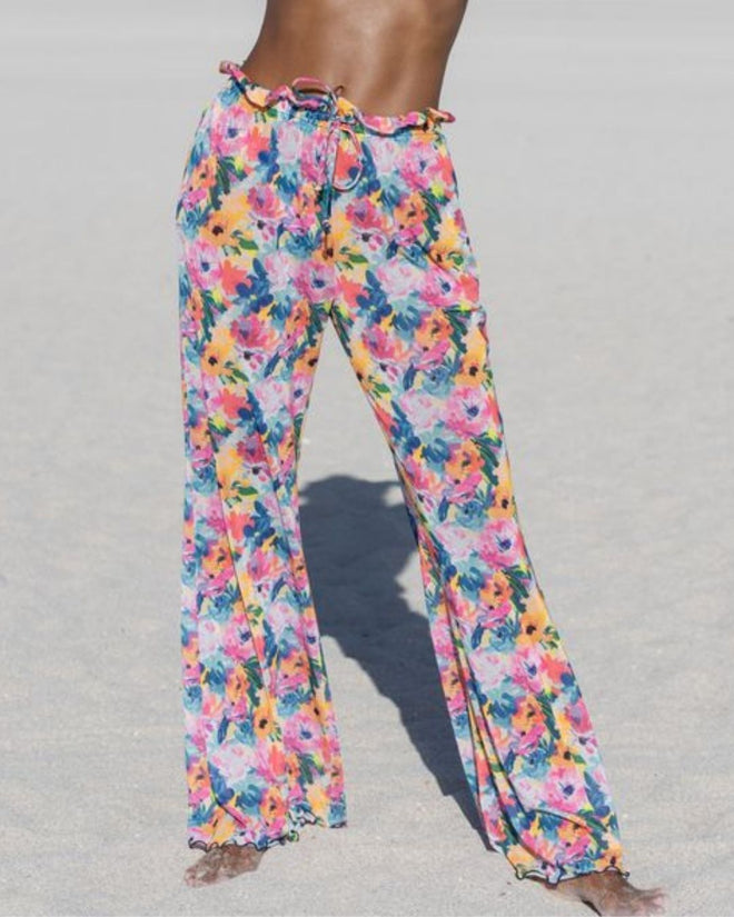 Bougainvillea Bloom Mesh Pants - GigiZara SwimWear