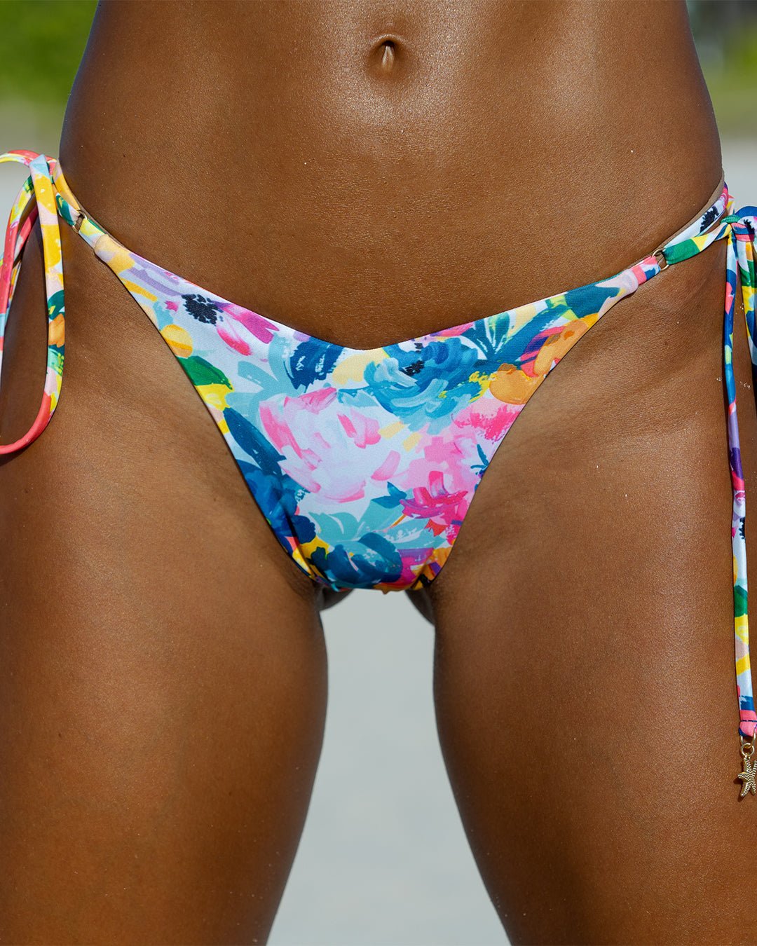 Bougainvillea Bloom Tie Side Bottom - GigiZara SwimWear