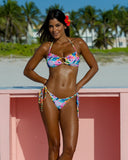 Bougainvillea Bloom Tie Side Bottom - GigiZara SwimWear