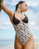 Calico One Piece Kaleidoscope Pattern, Adjustable Support - GigiZara SwimWear