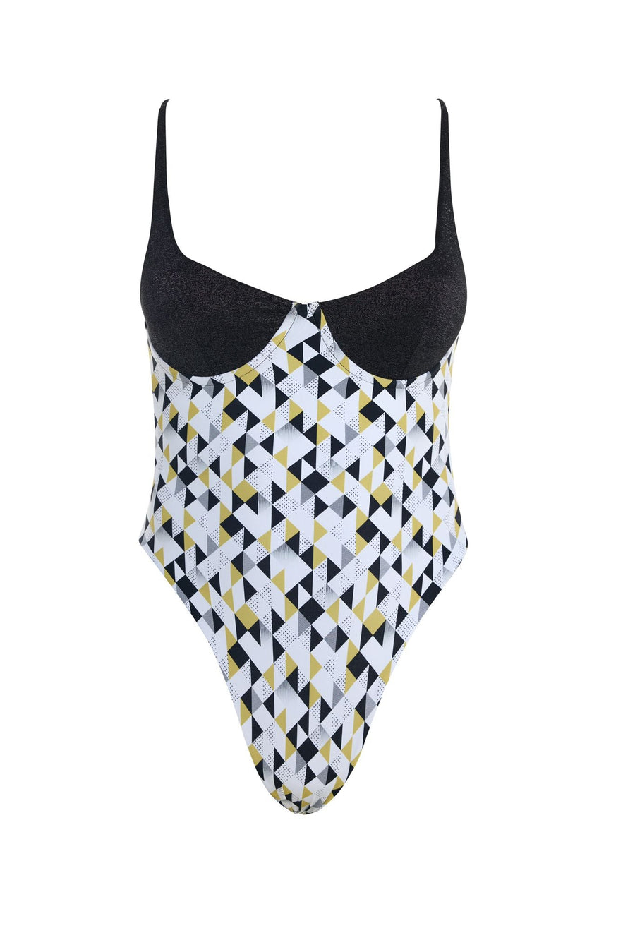 Calico One Piece Kaleidoscope Pattern, Adjustable Support - GigiZara SwimWear