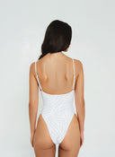 Calico One Piece Swimsuit Print Pattern & Underwire Support - GigiZara SwimWear