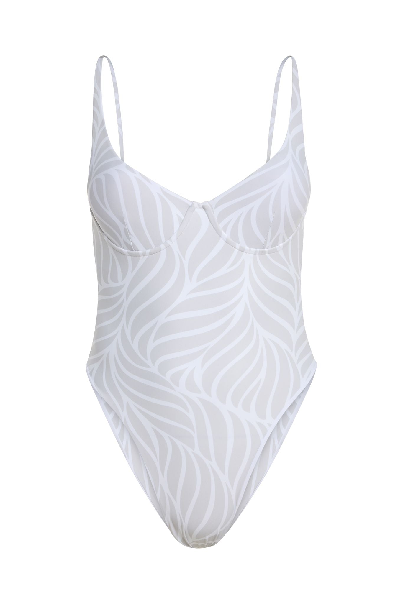Calico One Piece Swimsuit Print Pattern & Underwire Support - GigiZara SwimWear