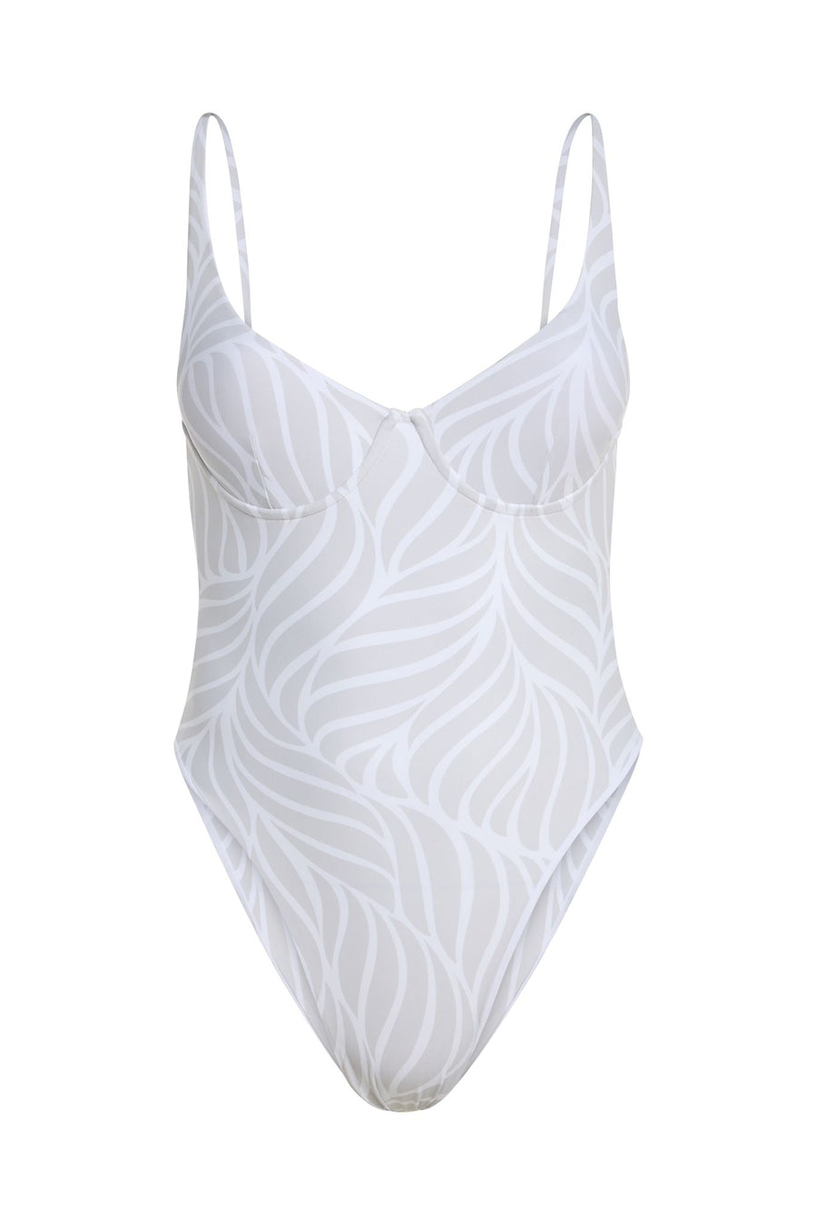 Calico One Piece Swimsuit Print Pattern & Underwire Support - GigiZara SwimWear