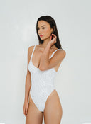 Calico One Piece Swimsuit Print Pattern & Underwire Support - GigiZara SwimWear
