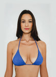 Cowrie Triangle Bikini Top Slim Halterneck & Gold Detail - GigiZara SwimWear