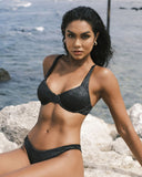 Junonia Shimmer High - Cut Bikini Bottom Gemini Black - GigiZara SwimWear