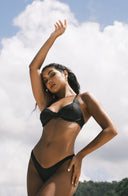 Junonia Shimmer High - Cut Bikini Bottom Gemini Black - GigiZara SwimWear