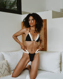 Lunar Petal V - Cut Bikini Bottom Night Flower Elegance - GigiZara SwimWear