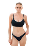 Midnight Surf Bikini Top Retro Surf Chic & Eco Finish - GigiZara SwimWear