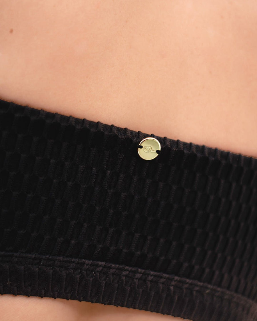 Midnight Surf Bikini Top Retro Surf Chic & Eco Finish - GigiZara SwimWear