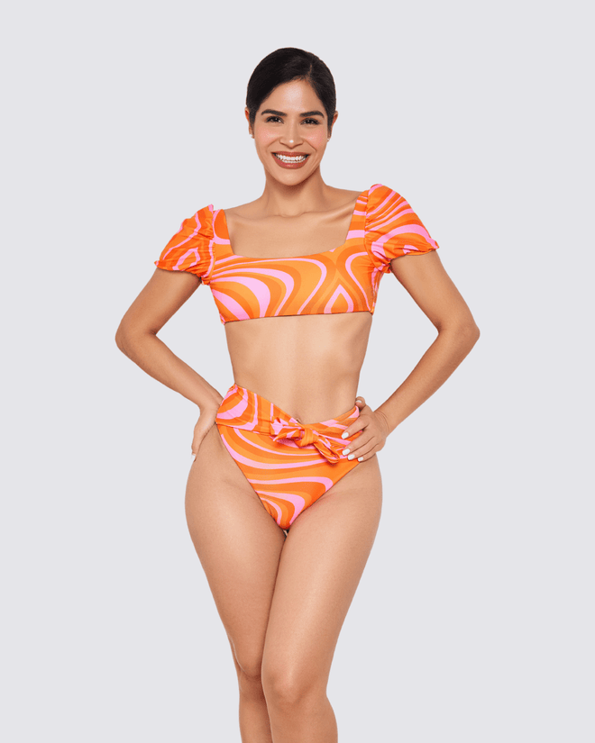 Sun Sculpt Bikini Top Semi Crop & Sculpted Fit - GigiZara SwimWear