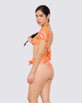 Sun Sculpt High Waist Bikini Bottom Tie - Side Sculpt & Flatter - GigiZara SwimWear
