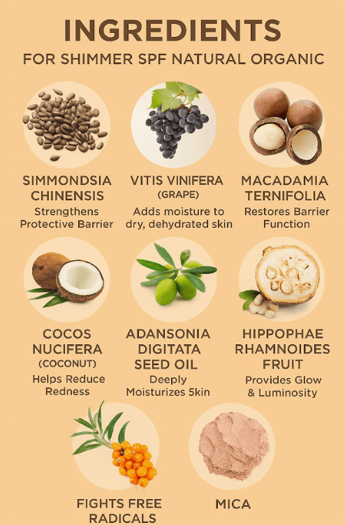 Sun Shield Body Glow, Broad Spectrum SPF 50, Non Sticky, Glowing Results - GigiZara SwimWear